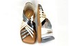 Platte sandalen met vierkante neus - goud, platina foto 4