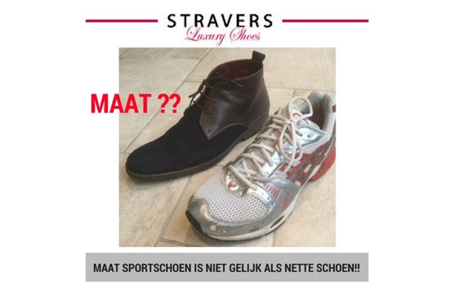 Maat nette schoen is anders dan maat sportschoen