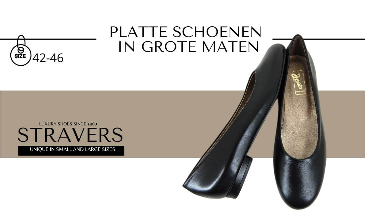 Vergevingsgezind Aanpassing Geurloos Grote platte schoenen voor dames : Maten 42, 43, 44, 45 & 46 | Stravers