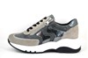 Fashion Sneakers met Rits - beige grijs taupe foto 1
