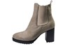 Comfortabele trendy Chelsea boots met hak - beige/grijs suede