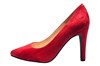 Spitse pumps - rood suede