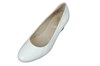 Zacht leren pumps met blokhak - wit foto 2