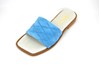 Platte Slippers met Vierkante Neus - lichtblauw foto 2
