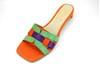 Trendy Slippers met Lage Hak - oranje, groen, lila/paars foto 2