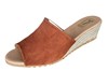 Espadrille Slippers met sleehakken - cognac foto 2