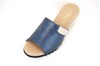 Espadrilles Slippers met Sleehak - blauw leer foto 2