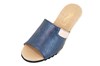 Espadrilles Slippers met Sleehak - blauw leer foto 2