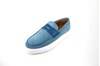 Sneaker Penny Loafers - lichtblauw suede foto 2