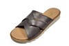 Leren Kruisband Slippers Heren - grijs bruin foto 2