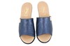 Espadrilles Slippers met Sleehak - blauw leer foto 3