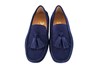 Originele Mocassins met Kwastjes - blauw suede foto 3