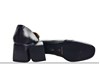 Loafer met blokhak - zwart leer foto 4