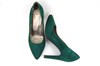 Spitse Pumps Hoge Hakken - groen suede foto 4