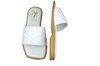 Platte Witte Leren Slippers met Vierkante Neus foto 4