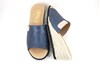 Espadrilles Slippers met Sleehak - blauw leer foto 4