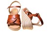 Espadrilles Sandalen met Sleehak - bruin foto 4