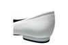 Witte leren ballerina's - leer foto 5