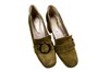 Loafer met blokhak -olijf groen suede foto 5