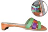 Trendy Slippers met Lage Hak - oranje, groen, lila/paars foto 6