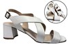 Witte Sandalen met Blokhak - Bruidssandalen foto 6