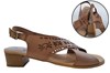 Bruine leren dames sandalen foto 6