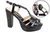 Plateau Sandalen met Hoge Hak - zwart foto 6