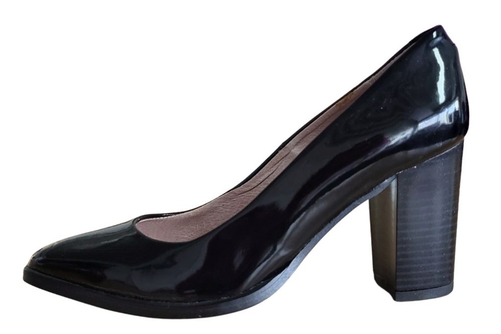 Chic zwarte lakleren pumps Kleine Maten Pumps Stravers Luxe Schoenen