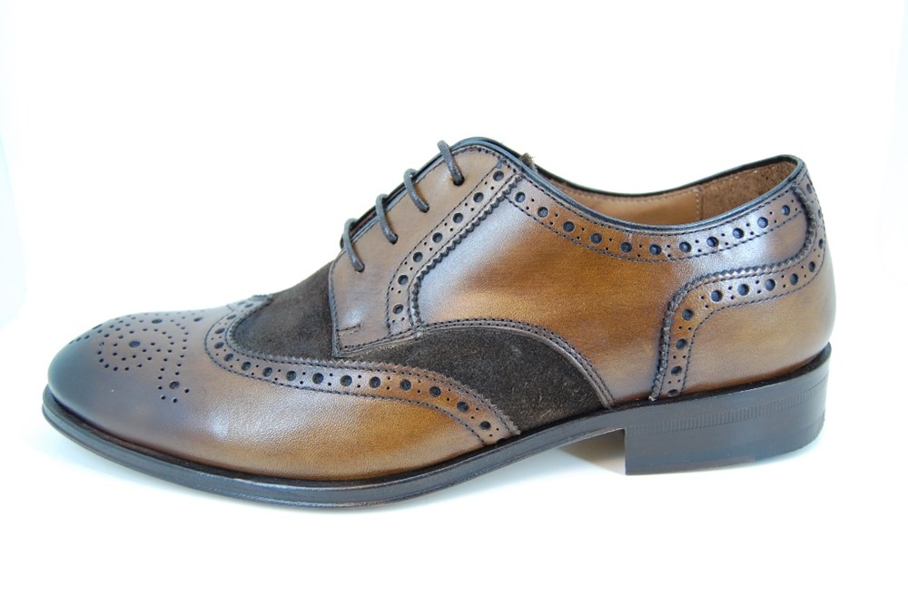 Heren vintage brogue schoenen in bruin leer Schoenen Herenschoenen Oxfords & Wingtips 