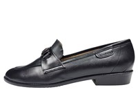 Trendy Loafers - zwart leer in grote sizes