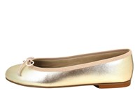 Soepele ballerina's - champagne goud in kleine sizes