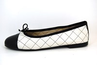 Ballerina's met Allure - beige zwart in grote sizes