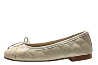 Luxe Ballerina Schoenen Dames - creme in kleine maten