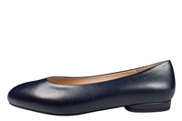 Blauwe gladde ballerinas in grote sizes