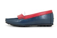 Tijdloze mocassin rood-wit-blauw in grote sizes