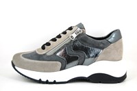 Fashion Sneakers met Rits - beige grijs taupe in kleine sizes