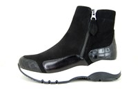 Trendy Sneaker Boots met Rits - zwart in grote maten