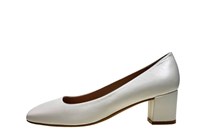 Beige Pumps Lage Hak - wit in kleine maten