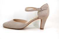 Beige Pumps met Enkelbandje - taupe in kleine sizes