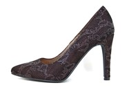 Exclusieve pumps stijlvolle hakken - bordeaux in grote maten