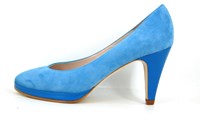 Serenity blue plateau pumps in grote maten