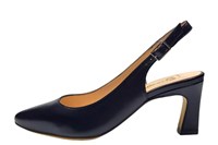 Slingback Pumps met Trendy Hak - zwart in grote sizes