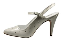 Slingback Pumps Hoge Hakken met Bandjes - wit in kleine maten