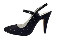 Slingback Pumps Hoge Hakken met Bandjes - zwart in kleine maten