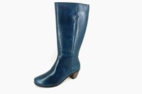 Bredere kuit laarzen - blauw in grote sizes