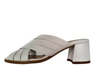 Luxe Slipper met dubbele kruisband - wit in grote sizes