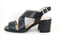 Trendy Sandalen met Blokhak - zwart in grote sizes