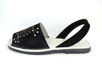 Spaanse Glitter Sandalen - zwart in kleine sizes