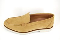 Loafers met witte zool - bruin in kleine maten