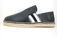 Leren espadrilles mannen - zwart in kleine sizes